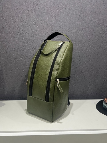 Kit Set Matero Bolso Premium + Yerbero Y Azucarero Verde Militar