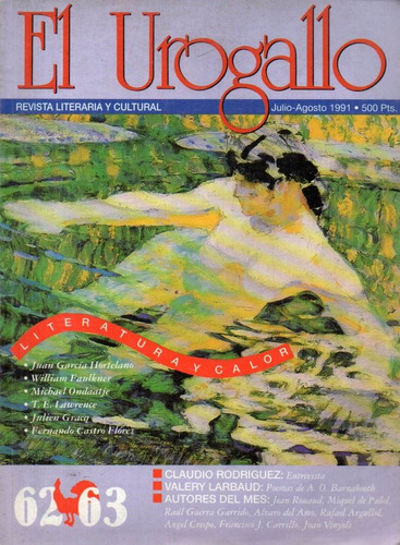 Revista El Urogallo 62 Julio 1991 Literatura Y Calor