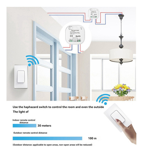 Xt Kit De Interruptor Y Receptor De Luz Inalámbrico