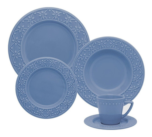 Juego De Vajilla Platos + Tazas Ceramica Oxford 30 Piezas 6p