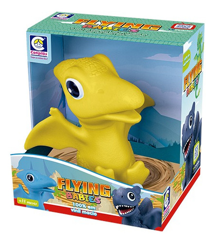 Brinquedo Dinossauro Flying Pterodactilo Amarelo