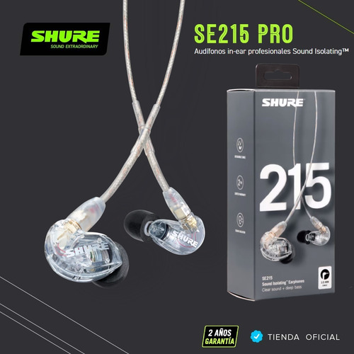 Imagen 3 de 10 de Auricular In Ear Shure Se215 Clear Con Cable Removible