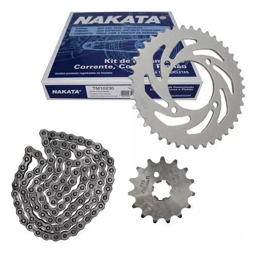 Kit Coroa Corrente Pinhão Yamaha Crypton 115 2010 Nakata