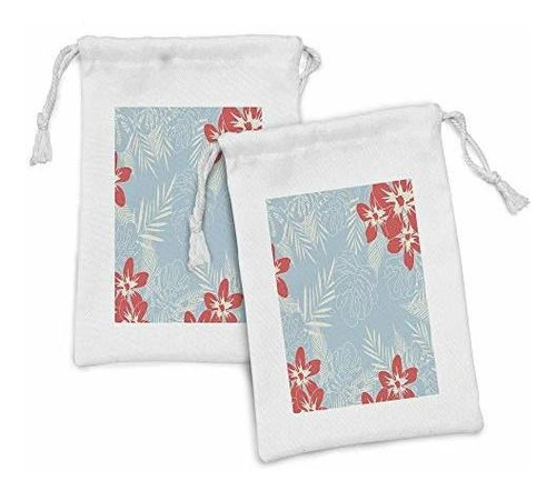 Estuche De Tocador - Ambesonne Exotic Fabric Pouch Set Of 2,