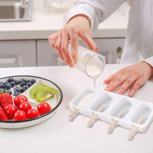 Mini Moldes Silicon Helados+bolsas+paletas+lineas D Sellados
