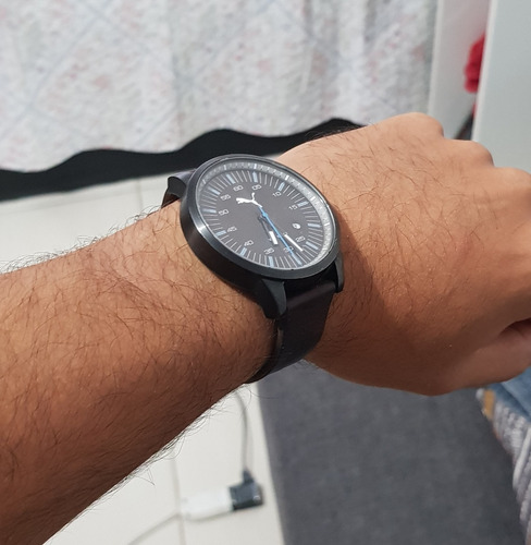 Relógio Puma (original Com Caixa) Pulseira De Couro