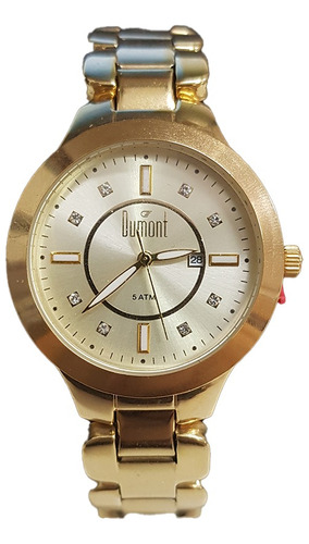 Relogio Dumont Feminino Du2015aa/4d Dourado Casual