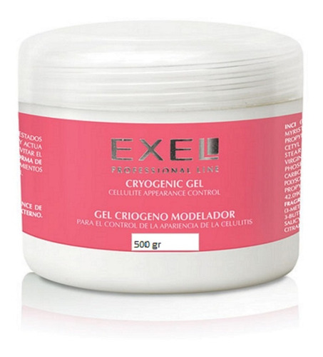 Gel Criogeno Reductor Modelado Anticelulitico Exel  X 500 Gr