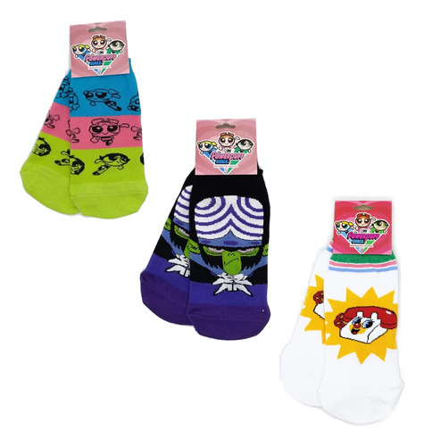 Medias X3 Socks Chicas Superpoderosas Lic. Oficial Cartoon