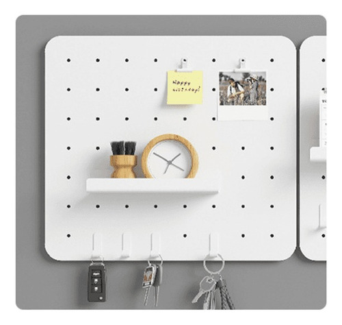 Placa Organizadora Pared O Escritorio Con Accesorios Inpro Blanco