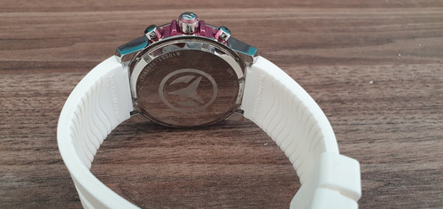 Relógio Suíço Technomarine Uf6 Feminino Rosa Silicone Branco