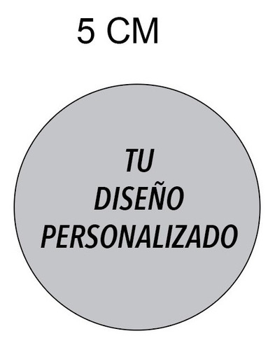 Placa Circular Personalizada Diametro 5 Cm