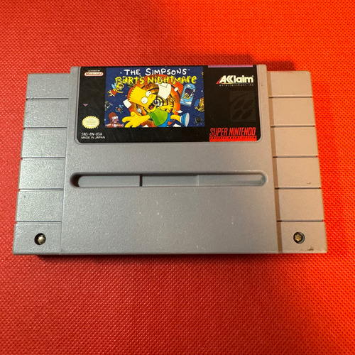 The Simpsons Bart's Nightmare Super Nintendo Snes