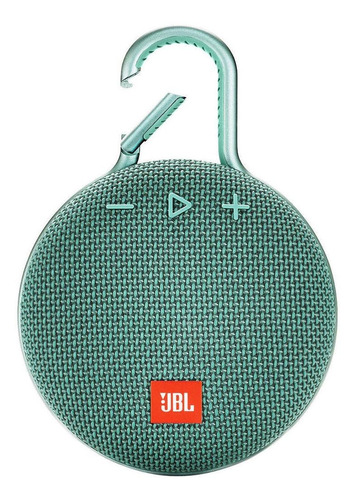 Imagen 1 de 3 de Parlante JBL Clip 3 portátil con bluetooth waterproof river teal 
