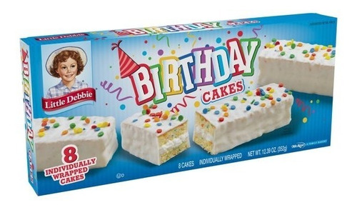 Pastel De Cumpleaños Little Debbie, 8 Unidades, 12,39 Oz