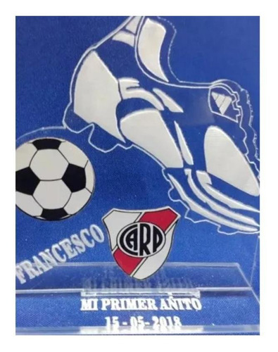 Souvenir Acrílico Fútbol En 10 Cm Por 25 Unidades