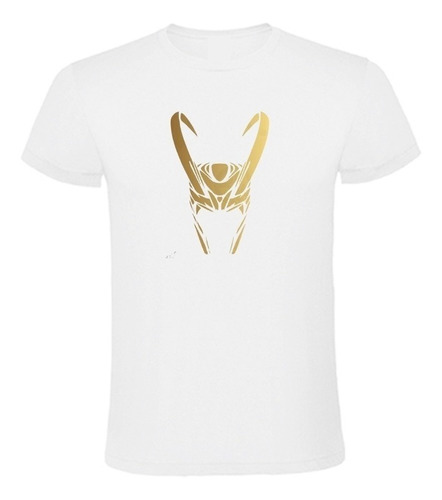 Polera Loki Casco Gold Thor Avengers Superheroe Moda Hombre