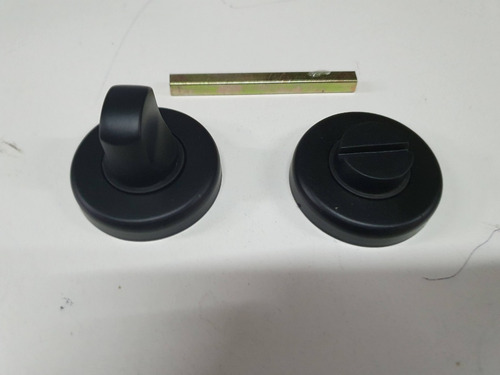 Imagen 4 de 4 de Pomo Y Bocallave De Baño Sidañez 1403g Color Negro 48mm