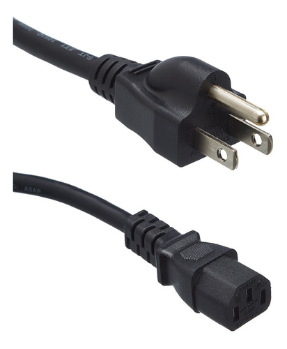 Cable De Poder Para Computador, Monitor, Tv, Impresora