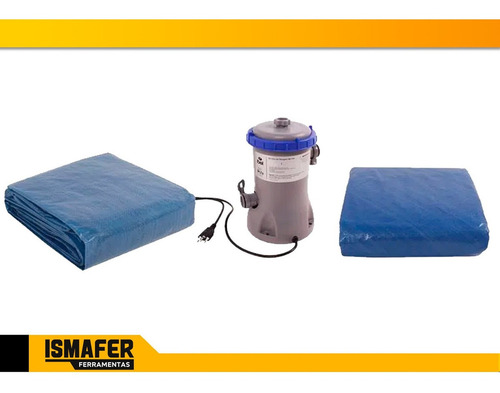 Piscina 16000 Litros Com Cobertura Lona Escada Filtro Belfix
