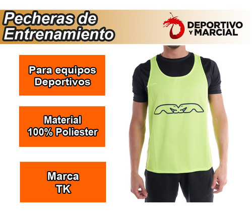 Pechera De Entrenamiento Tk Hockey Futbol Rugby Basquet Prof