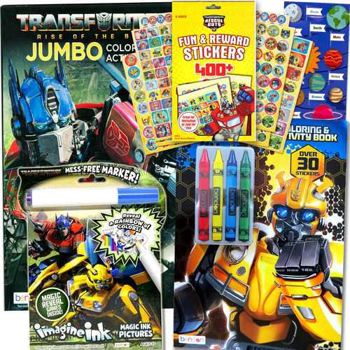 Bendon Transformers Libro Para Colorear Y Actividades Super 