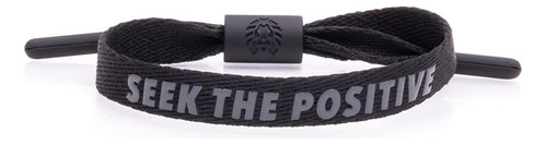 Pulsera Rastaclat Ensamblada A Mano Negra Seek The Positive 