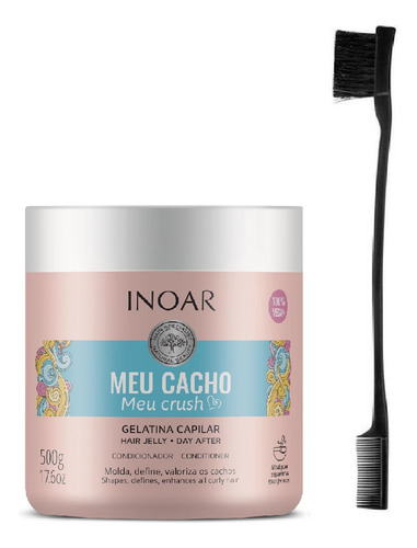 Kit Gelatina Capilar Meu Cacho Meu Crush + Baby Hair Preto