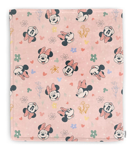 Frazada Flannel Super Soft 1½ Plaza Disney Minnie Piñata Diseño De La Tela Minnie Mouse