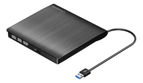 Unidad Externa Usb 3.0 De Cd Dvd Rom Roofull Negro