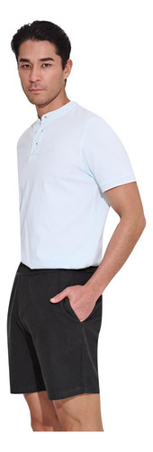 Bermuda Short Lino Casual Next & Co Lisb Marino Hombre