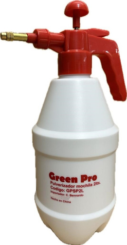 Pulverizador Manual 2 Litros Greenpro Pico Bronce Fumigador