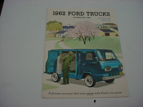 Folder Ford F100 E100 Furgao Van Econoline 62 1962 V8