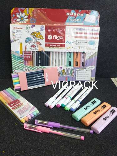 Imagen 4 de 4 de Pack Lettering Libro Artel + Set Enjoy 24 Piezas /vicrack