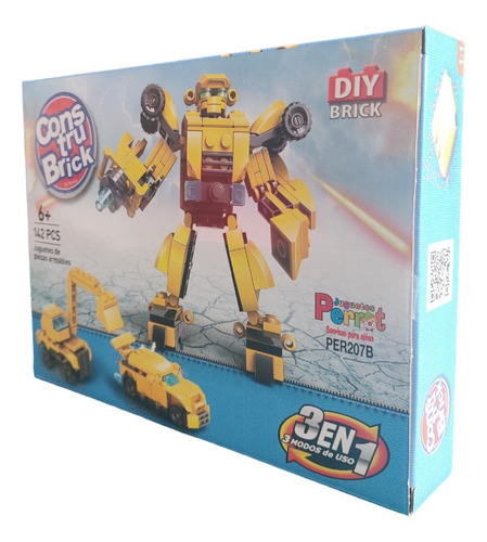 Construbrick Ataque Amarillo 3en1 142pcs. Lego Compatible
