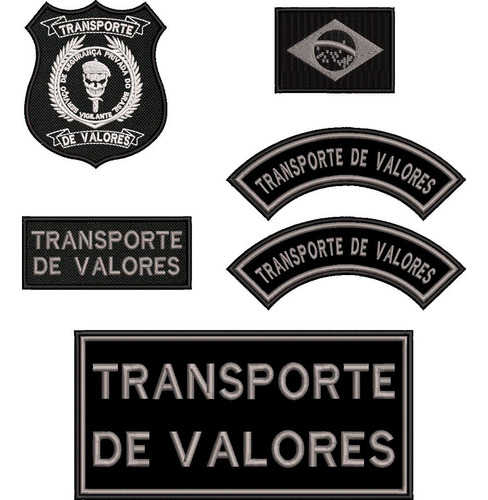 Kit C/ 6 Transporte De Valores - Cód.5665 Patch Bordado