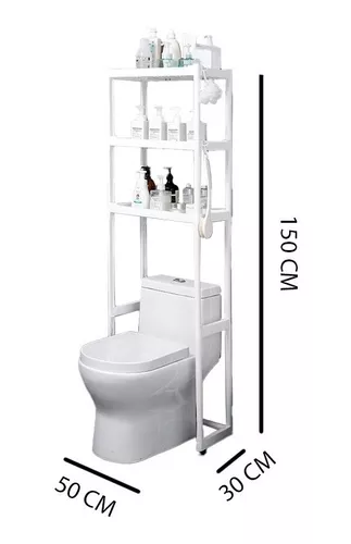 Mueble Organizador Para Baño Rack Estante Sanitario. ShopMall SM-MUE.BN-WT