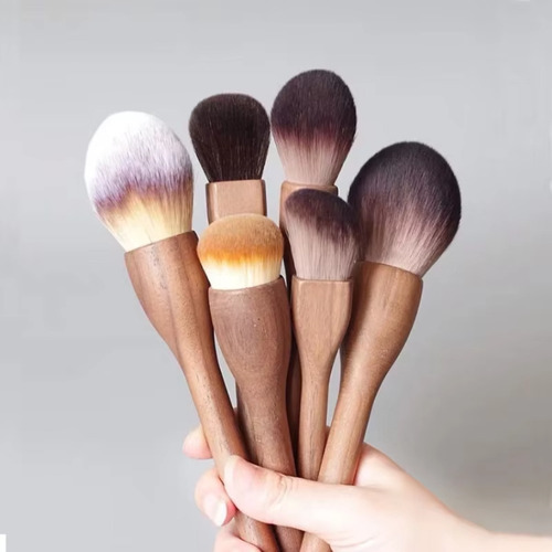 Brocha De Maquillaje Retro Con Mango De Brocha Para Rubor, R