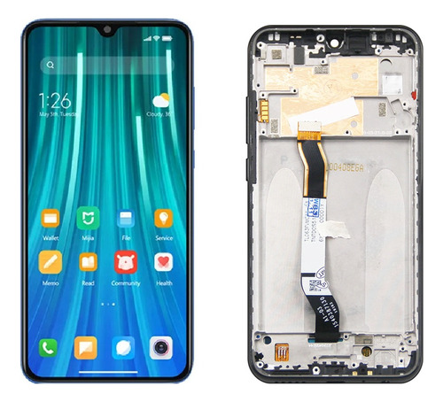 Módulo Display Para Xiaomi Redmi Note 8 Azul Original Marco