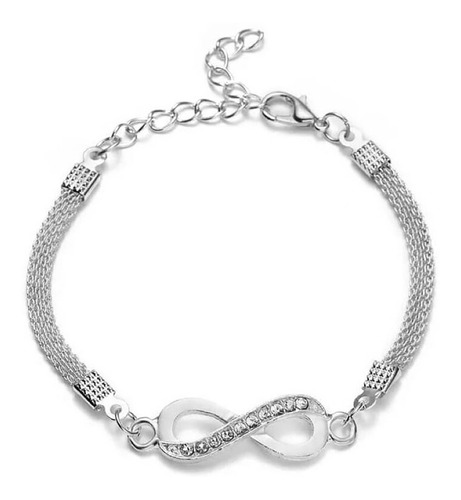 Pulsera Infinito Bañada/chapada En Plata 925