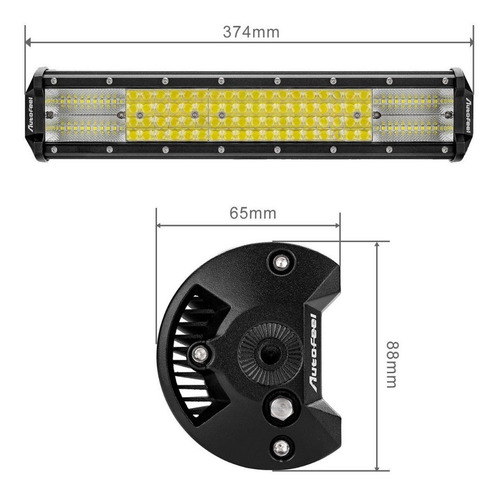 Barra Led 15 Pulgadas 1080w Autofeel Doble Color + Cableado