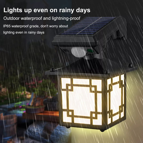 Lámpara Exterior Jardin Impermeable C/ Sensor De Movimiento