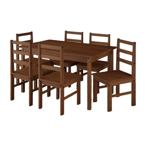 Juego De Comedor 6 Sillas En Madera. Armado Gratis Tiendamax