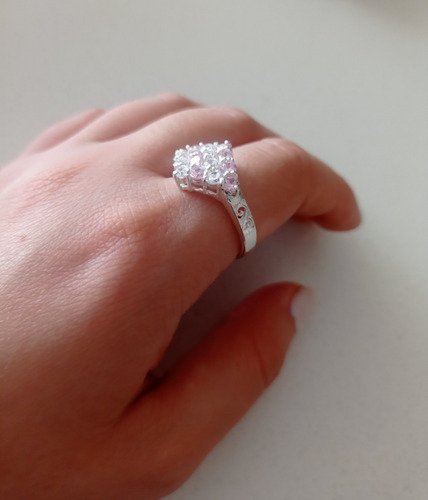 Imagen 5 de 6 de Anillo Plata Italiana 925 Y Circonitas Modelo Zaniah