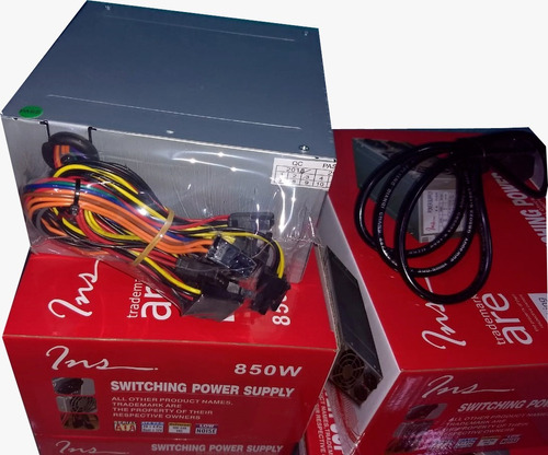 Fuente De Poder Atx Ins 850w Sata Ide 20+4 Pines Nuevas 100%