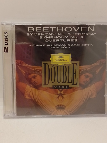 Beethoven Symphonies N. 3y9 Overtures Cd Doble Nuevo 
