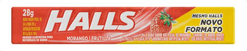 Bala Halls morango sem glúten 28 g 