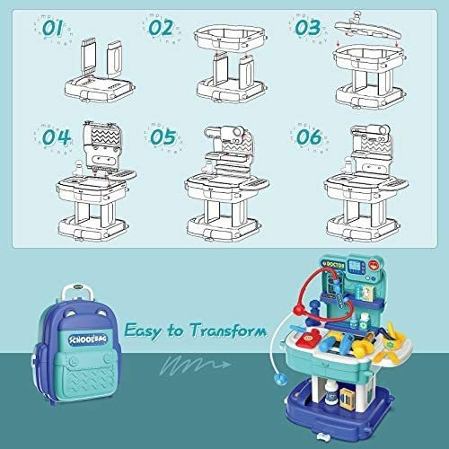 Imagen 5 de 6 de Doctor Kit Para Niños Pequeños Médico Set 31pcs Simulación