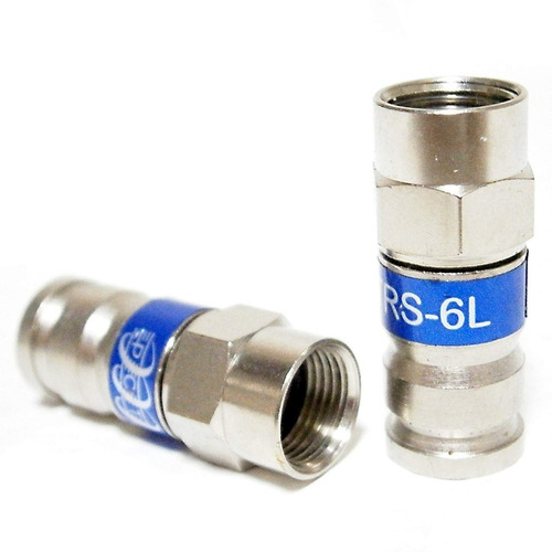Ficha Conector Rg6 Compresion Pack 50 Unidades