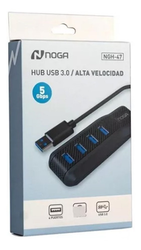 Hub Usb 4 Puertos Usb 3.0 Multiplicador Noga